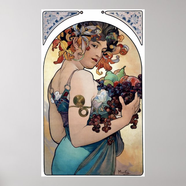 Obst von Alfons Mucha 1897 Poster (Vorne)