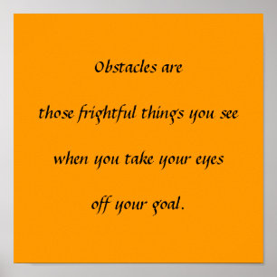 Obstacles Poster