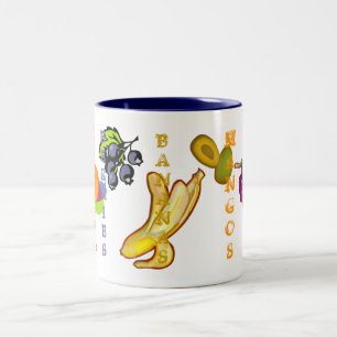 Obstbananen Zweifarbige Tasse