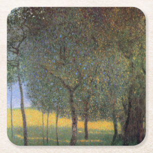 Obstbäume, Gustav Klimt Rechteckiger Pappuntersetzer