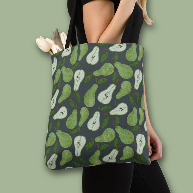 Obstbaumstruktur Tasche (Orchard Pear all over print tote bag)