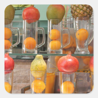 Obstcocktail Quadratischer Aufkleber