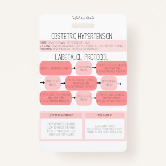 Obstetric Hypertension Nurse Reference Badge