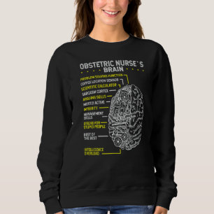 Obstetric Nurse Brain Midfrau Doula Midwifery Obgy Sweatshirt