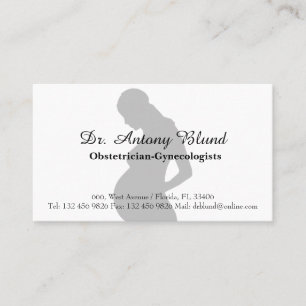 Obstetriker OBGYN Elegante Frauen Silhouette Visitenkarte