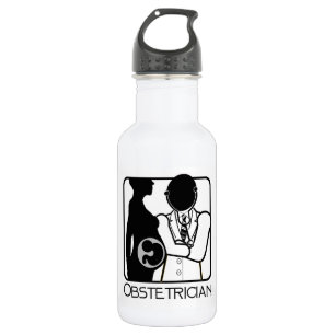 OBSTETRIZANISCHES LOGO - DIE PERI UND POST NATAL D TRINKFLASCHE