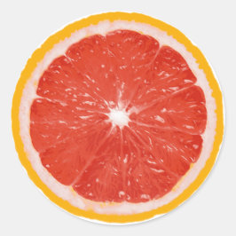 Obstgarnsticker - Grapefruits Runder Aufkleber