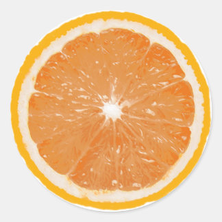 Obstgarnsticker - Orange Runder Aufkleber