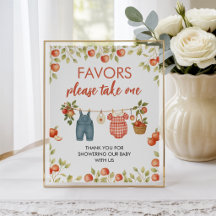 Obstgarten Apfel Geschenke Danke Tischschild 8x10