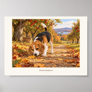 Obstgarten Explorer Herbst Beagle Kunst Poster