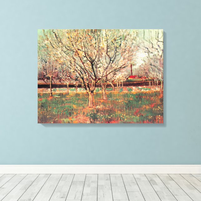 Obstgarten in Blossom, Pflaumen von Vincent van Go Leinwanddruck (Insitu (Holzboden))