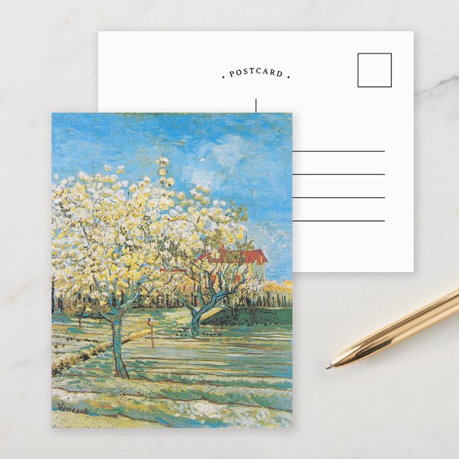 Obstgarten in Blossom | Vincent van Gogh Postkarte (Von Creator hochgeladen)