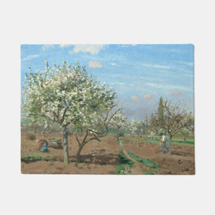 Obstgarten in Blüte, Louveciennes Camille Pissarr Fußmatte
