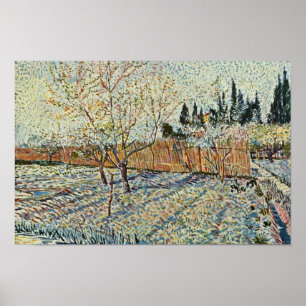 Obstgarten mit Zypresse durch Vincent van Gogh Poster