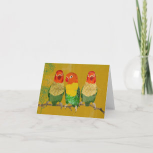 Obstgarten Vintage Love Birds Notecard Karte
