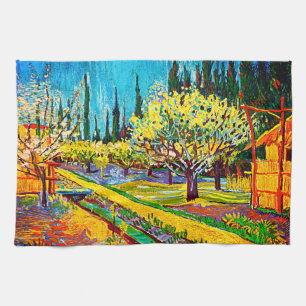 Obstgarten, von den Zypressen Vincent Van Gogh beg Geschirrtuch