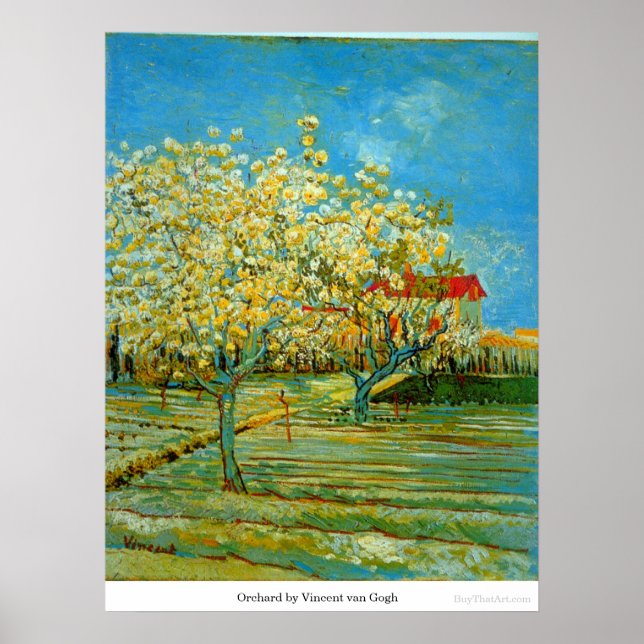 Obstgarten von Vincent van Gogh Poster (Vorne)