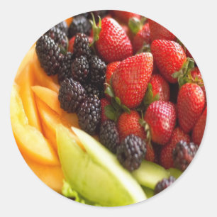 OBSTGEMÜSE RUNDER AUFKLEBER