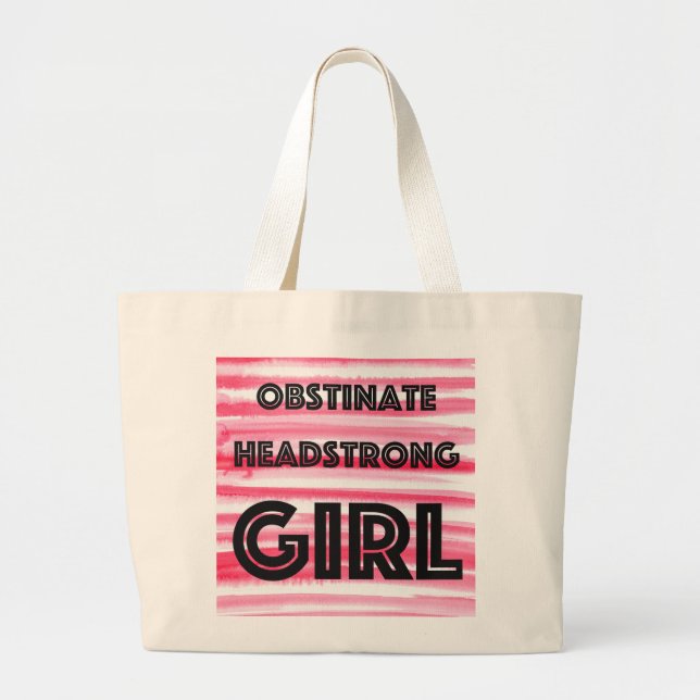 Obstinate Headstrong Girl-Tasche Jumbo Stoffbeutel (Vorne)