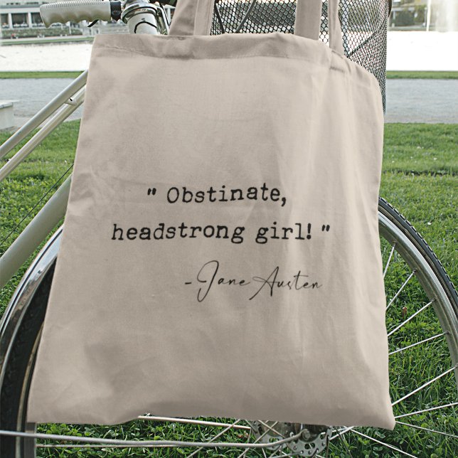 Obstiniertes Headstrong Girl Jane Austen Tragetasche (Von Creator hochgeladen)
