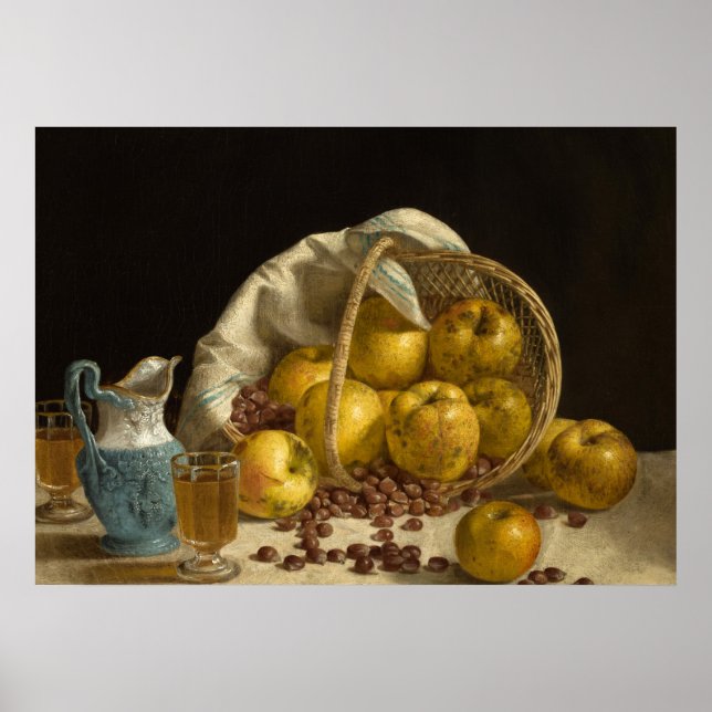 Obstkorb, 1857 von John Francis Poster (Vorne)