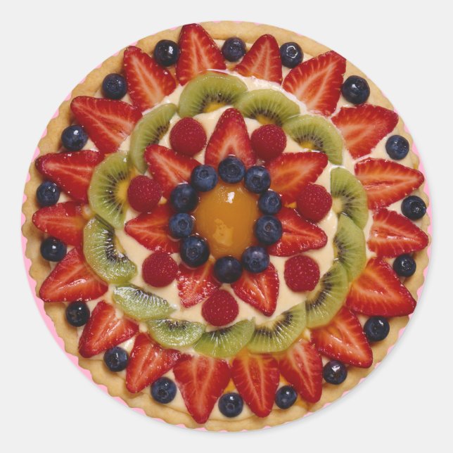 Obstkuchen Runder Aufkleber (Vorderseite)