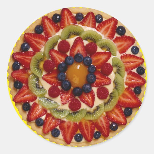 Obstkuchen Runder Aufkleber (Vorderseite)