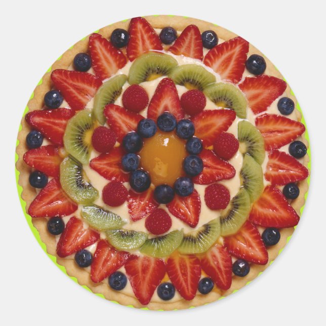 Obstkuchen Runder Aufkleber (Vorderseite)