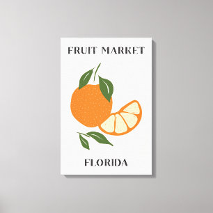 Obstmarkt Florida Orange Food Leinwanddruck