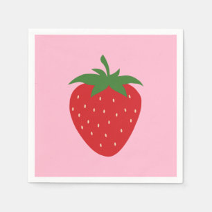 Obstmarkt Rosa Erdbeere Küche Moderne Dekoration Serviette