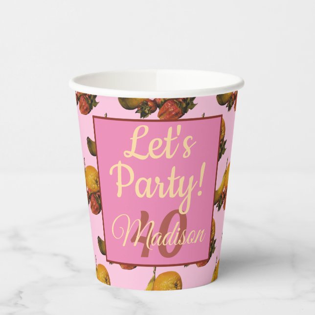 Obstpapiergruppen Pappbecher (Links)