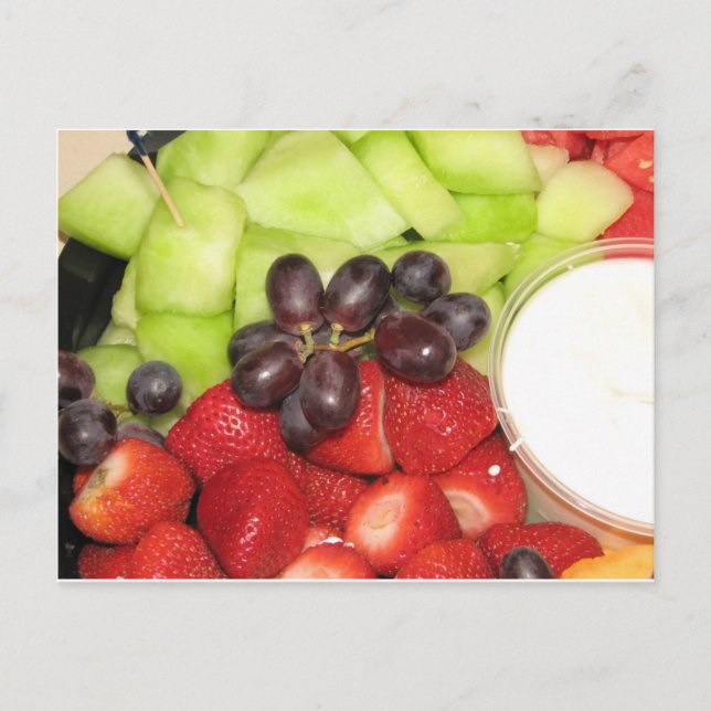 Obstsalat Postkarte (Vorderseite)