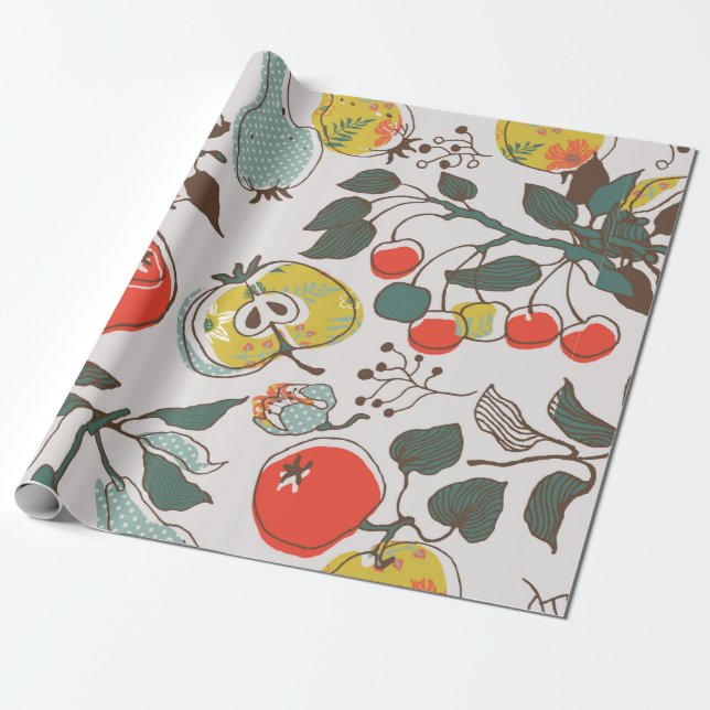 Obstsorte. nahtloses Muster Geschenkpapier (Ungerollt)