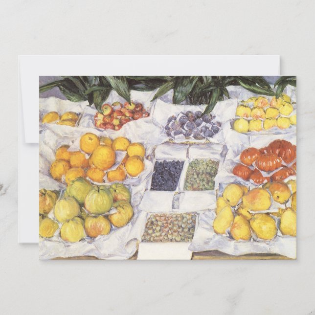 Obststand von Gustave Caillebotte, Vintage Kunst Einladung (Vorderseite)