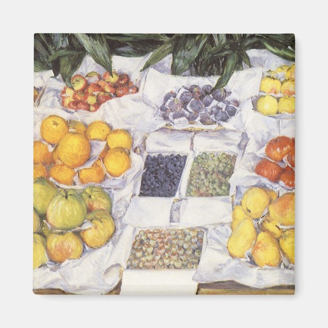 Obststand von Gustave Caillebotte, Vintage Kunst Magnet (Vorne)