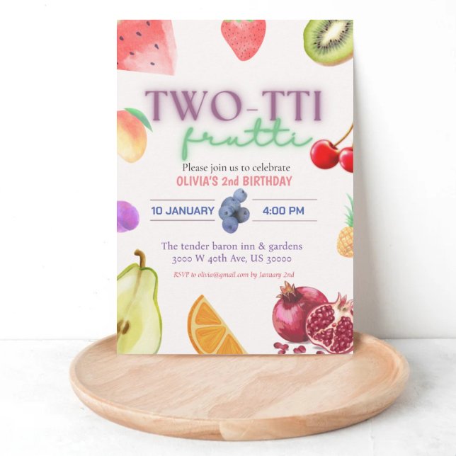 Obstthema 2. Geburtstagseinladung Einladung (Von Creator hochgeladen)