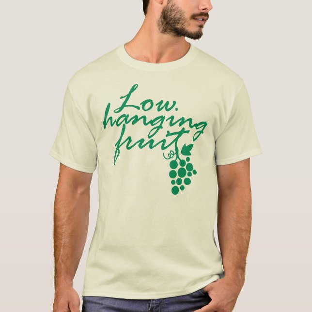 Obsttrauben Niedrig Weintrauben Weinberg T-Shirt (Vorderseite)