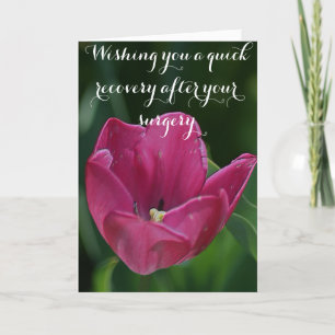 Obtenez bien après carte de tulipe de chirurgie