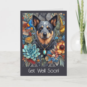 Obtenez bien bientôt carte Aussie Chien de bétail 