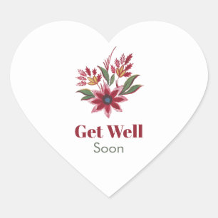 Obtenez bien Bientôt Sticker Coeur Floral