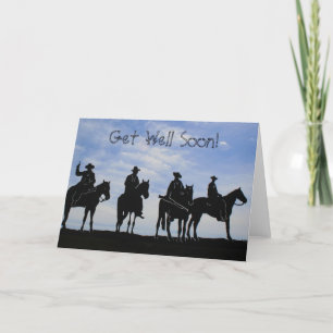 Obtenez bientôt aux cowboys bons la carte de voeux