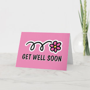 Obtenez bientôt de la carte avec une jolie fleur r