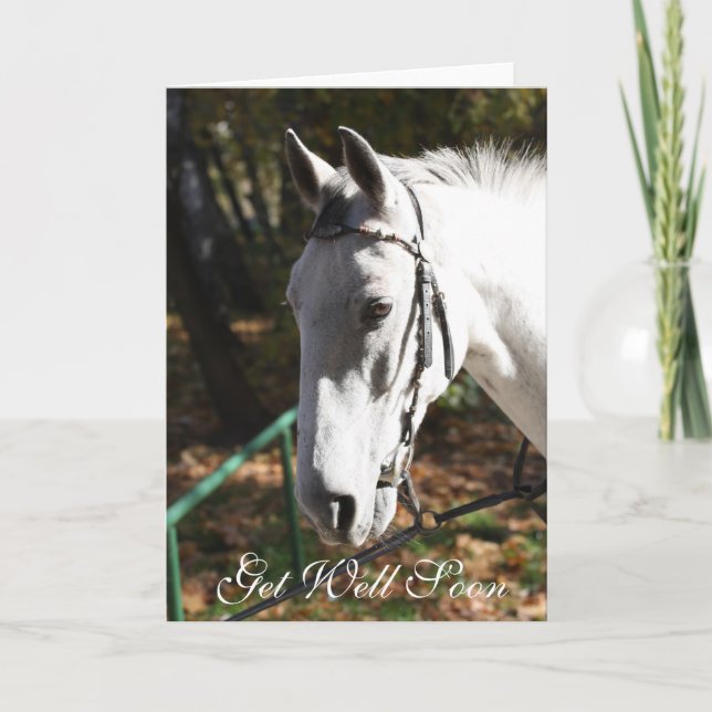 Obtenez la carte de voeux bonne de cheval bientôt (Devant)
