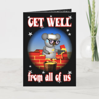 Obtenez la carte de voeux bonne de maçon de koala