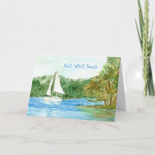 Obtenez une carte de bien avec voilier (Devant)