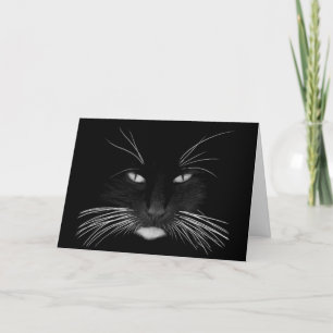 Obtenez une carte de chat noire