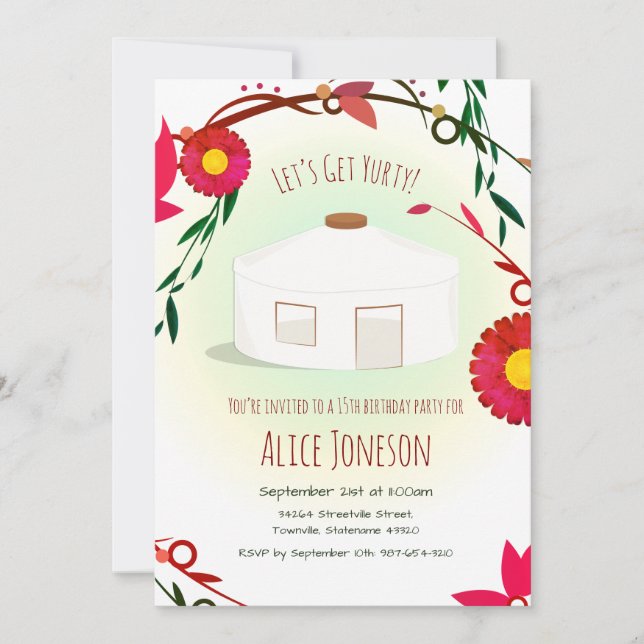 Obtenez Votre Invitation Anniversaire (Devant)