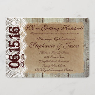 Obtenir des invitations de Mariage campagnard rust