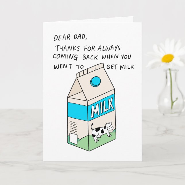 Obtenir du lait papa | Carte de Fête des pères amu (Petite plante)