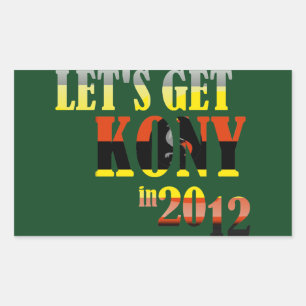 Obtenons Kony en 2012 autocollants : Uganda Flag
